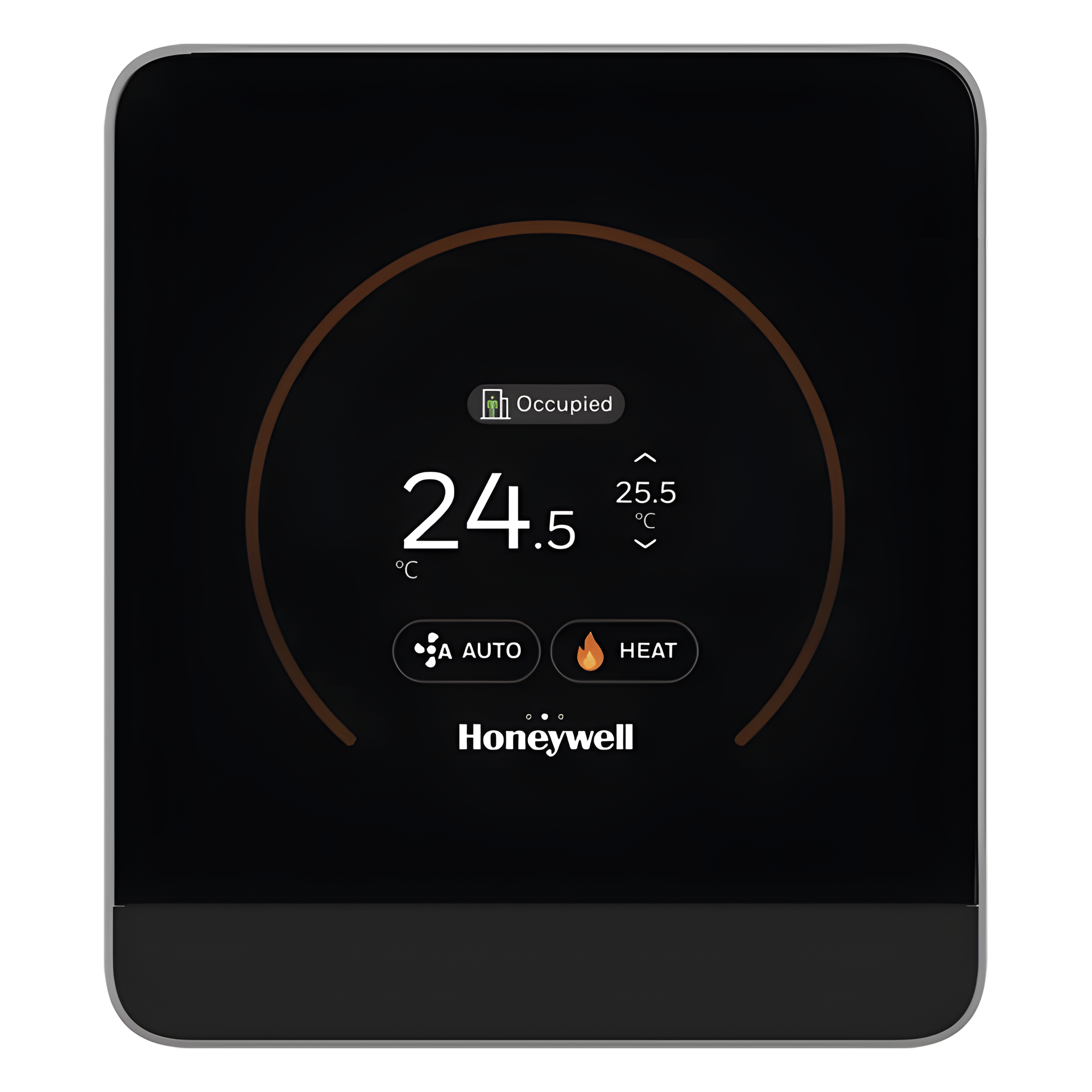 Módulo de pared con pantalla táctil capacitiva para temperatura y humedad, comunicación Sylk, BACnet MS/TP y Modbus RTU, serie TR100 — HONEYWELL BMS · SKU TR100-TH-G