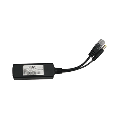 Splitter PoE IN 802.3 af/at / Se Puede Energizar Hasta con 30W / Salida de 12 Vcc 1A (12W) / Instalación es Escritorio (superficie plana) / Idea para cámas IP SIN PoE (CCTV)
