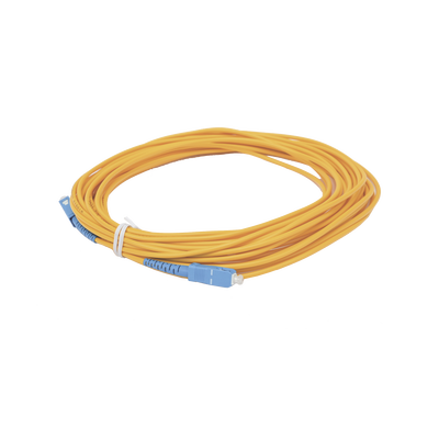 Jumper de Fibra Óptica Simplex, Monomodo, con Conectores SC/UPC-SC/UPC, de 10 Metros (32.81 Pies)