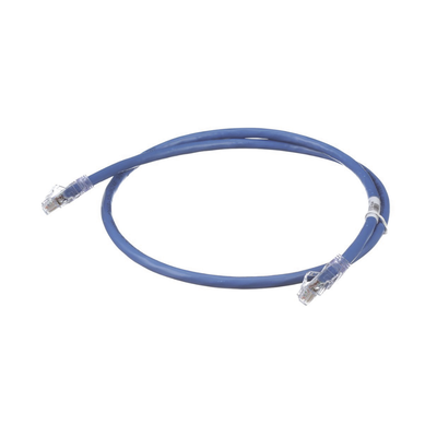 Cable de Parcheo UTP, Cat6A, 24 AWG, CM, Color Azul, 0.3 Metros (1 Pie)