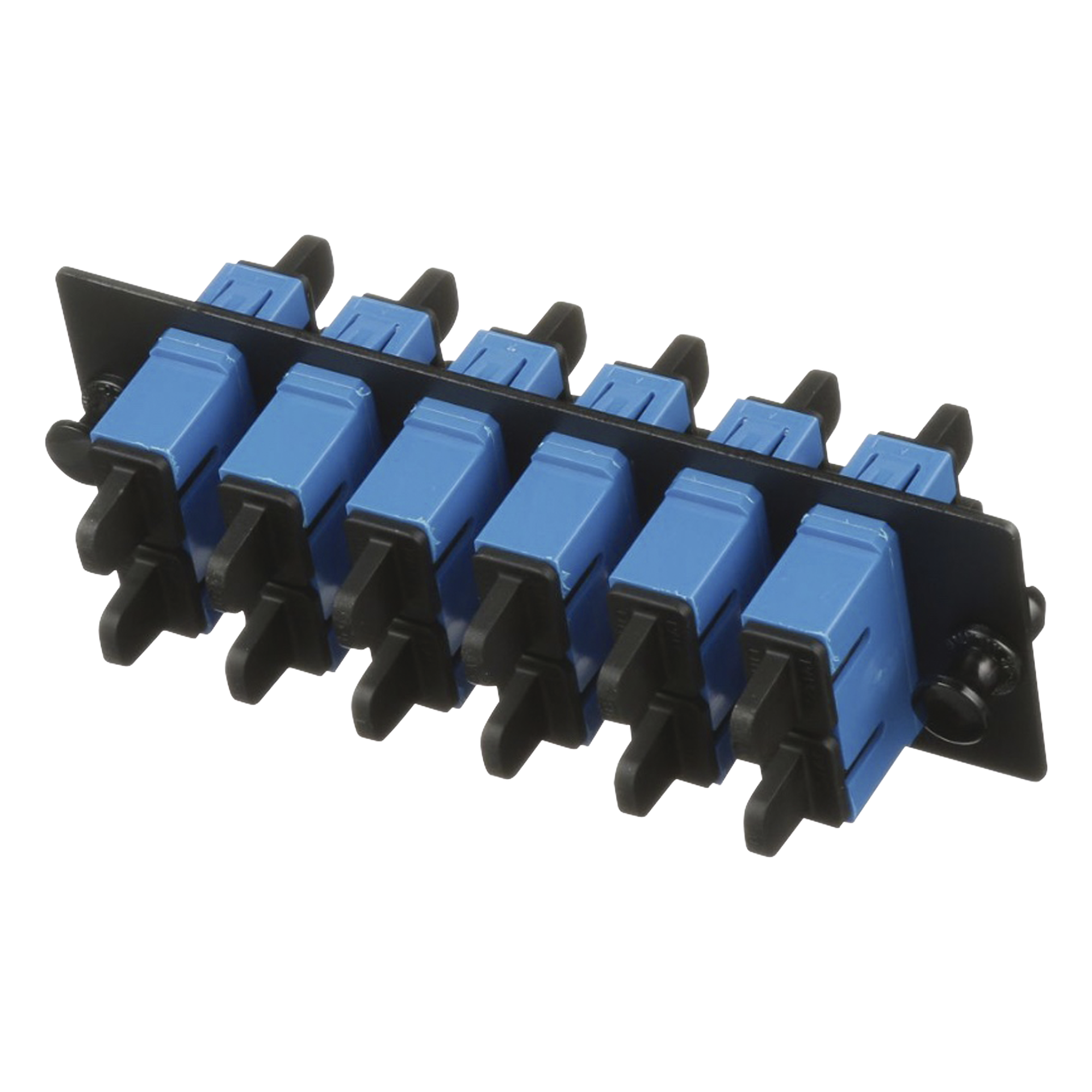 Placa Acopladora de Fibra Optica FAP, Con 6 Conectores SC Duplex (12 Fibras), Para Fibra Monomodo OS1/OS2, Color Azul — PANDUIT · SKU FAP6WBUDSCZ