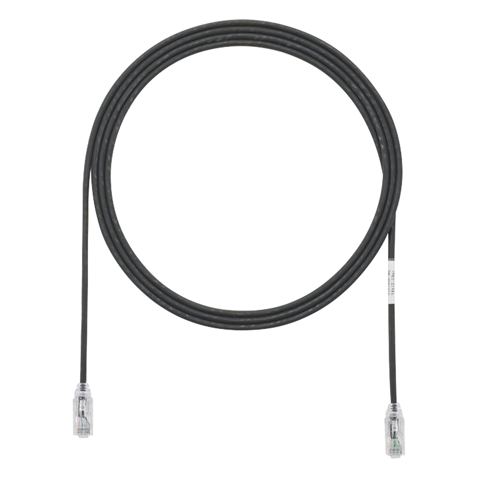 Cable de Parcheo TX6, UTP Cat6, Diámetro Reducido (28AWG), Color Negro, 3.05 Metros (10 Pies)