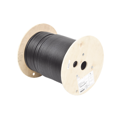 Bobina de Cable Planta Externa con Gel, de 4 Pares, Cat6A, Blindado F/UTP, Color Negro, 305 Metros (1000 Pies)