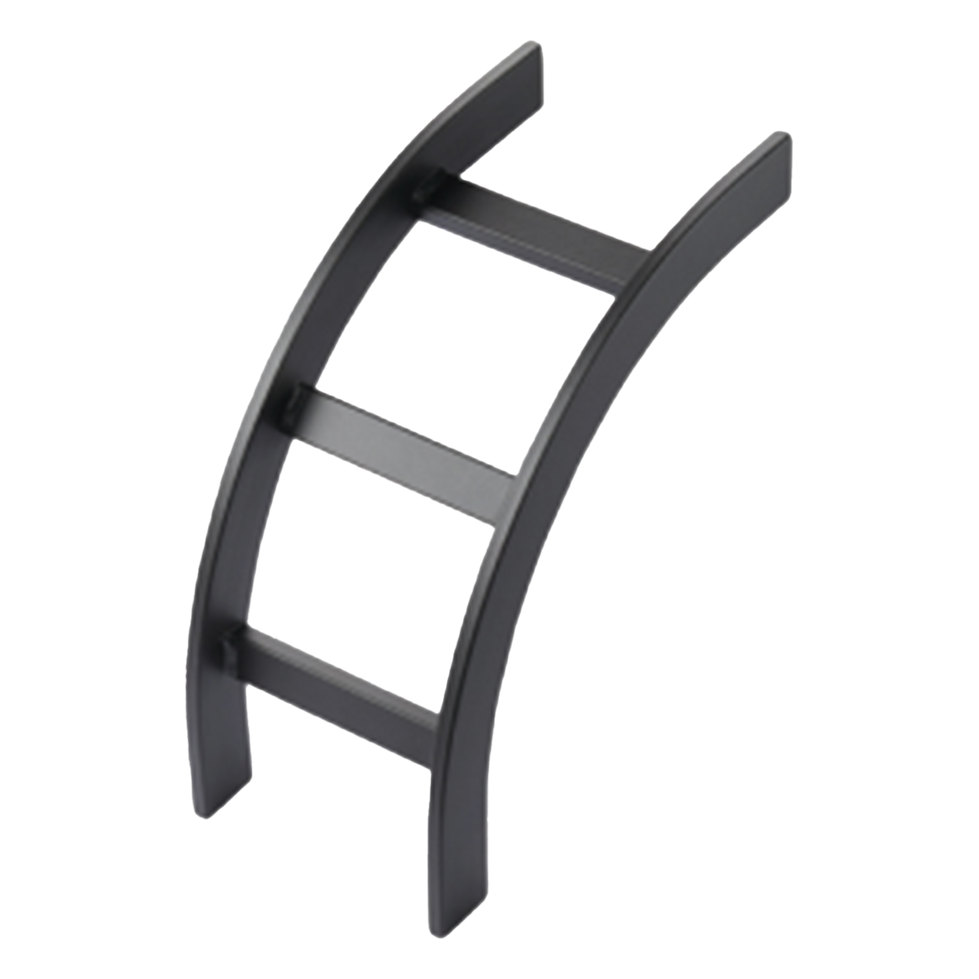 Accesorio de Escalerilla Curva Vertical (Bajada) Exterior, 12 in de Ancho, de Acero, Color Negro — HOFFMAN · SKU LOB12BLK