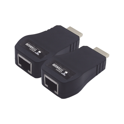Kit Extensor 25m convertidor Señal HDMI a UTP (Cat5e/Cat 6)  / Calidad PREMIUM — EPCOM TITANIUM · SKU TTHDMI2RJ