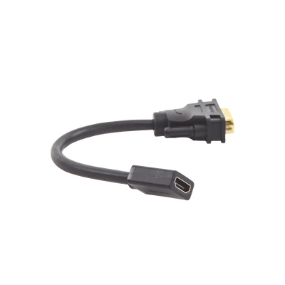 Convertidor DVI Macho a HDMI Hembra | Bidireccional | DVI 24+1 | 1080P@60Hz | Cable de 22 cm (8.66 Pulgadas) | Negro