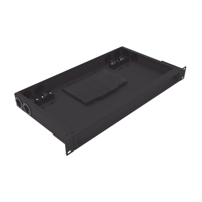 Distribuidor de Fibra Óptica Vacío 19 Pulgadas, Acepta 4 Placas Acopladoras de Linkedpro, Hasta 24 Fibras, 1UR, Incluye Charola de Empalme