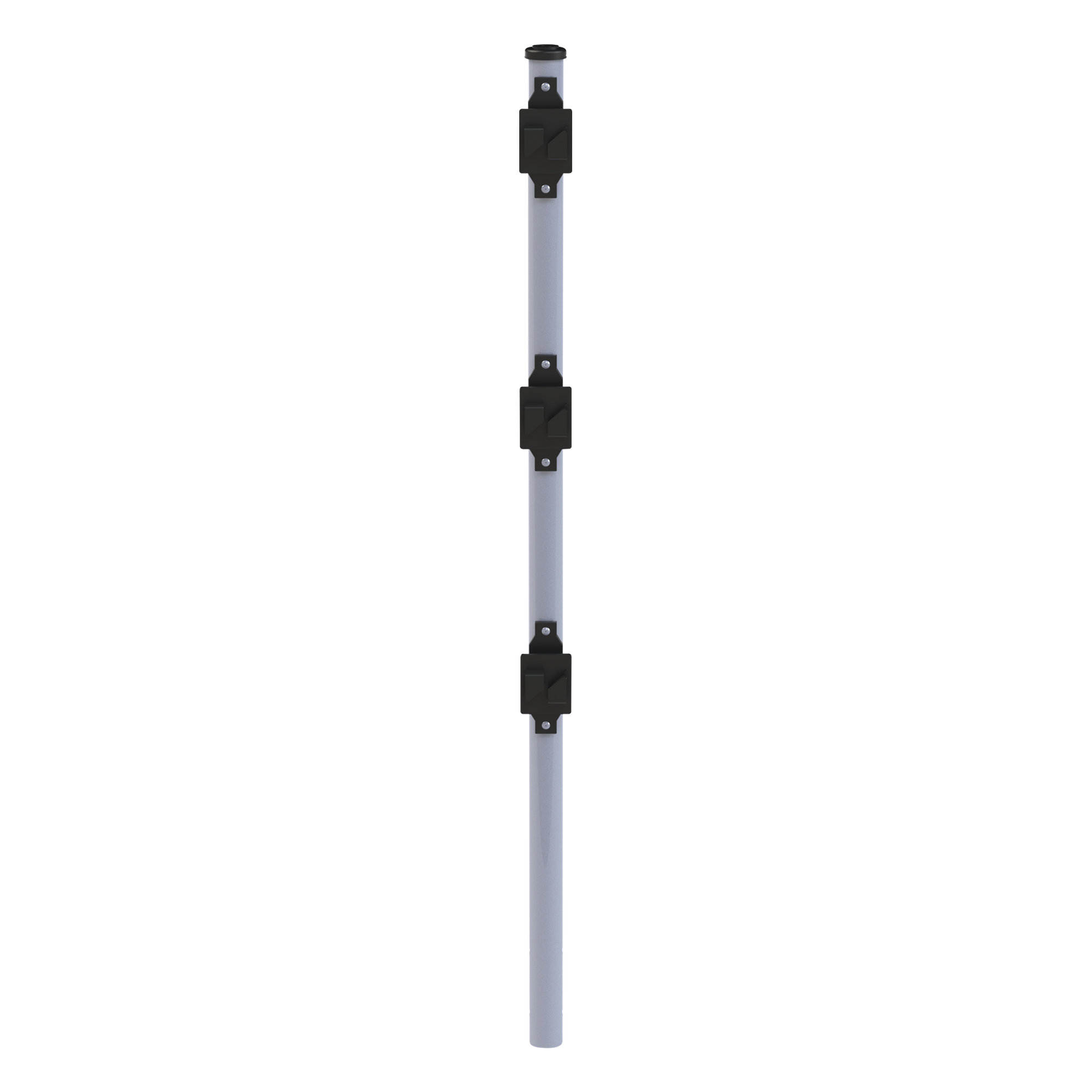 Poste de Paso de 0.75m para Cerca Electrificada. Tubo Galvanizado cal. 18 de 1"Diam. con Tapón y 3 Aisladores Instalados. — EPCOM INDUSTRIAL · SKU SYS-POST-7
