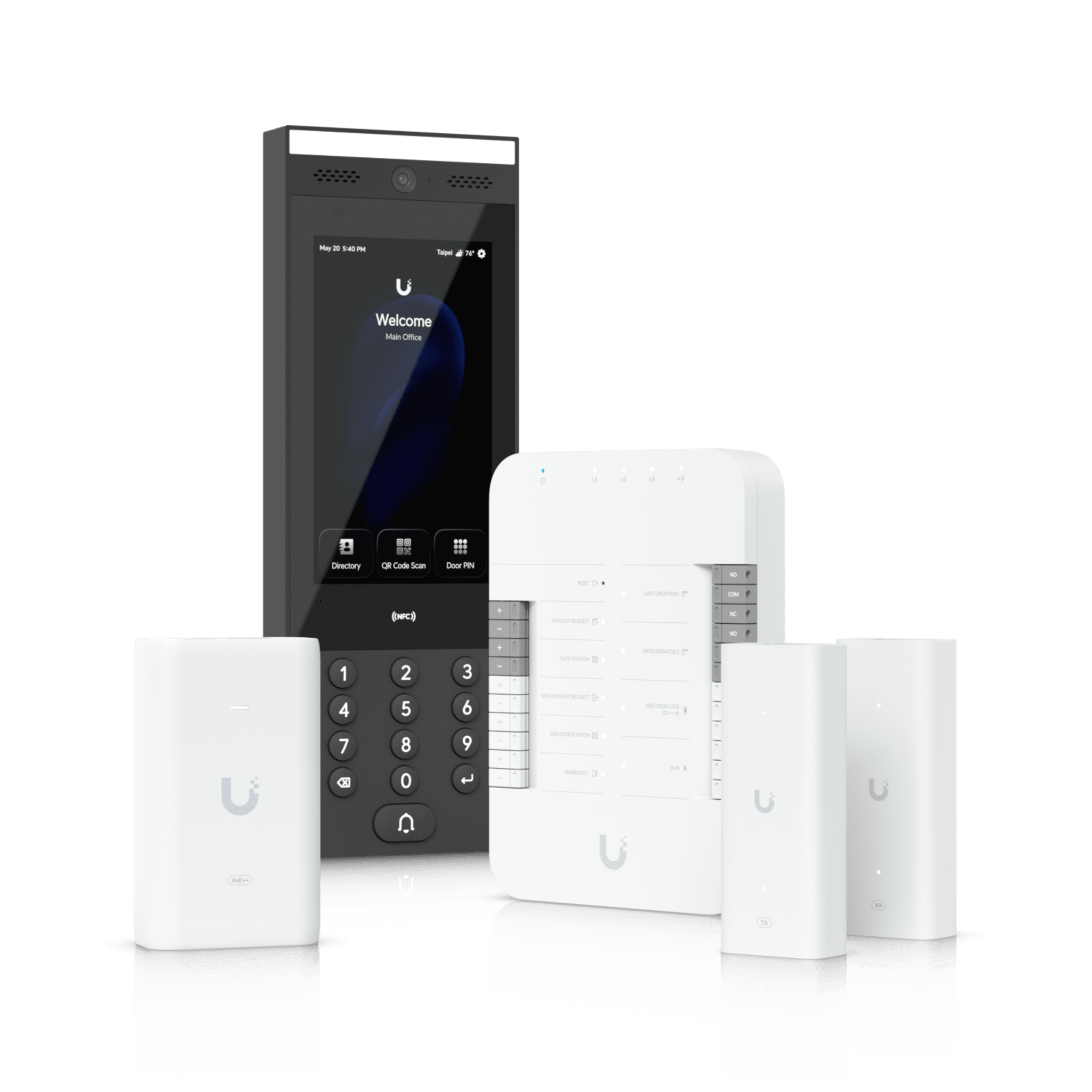 Kit de Inicio de Control de Acceso UniFi / Hub Gate / Intercomunicador G3 / Adaptador PoE++ / Extensores de Par Trenzado