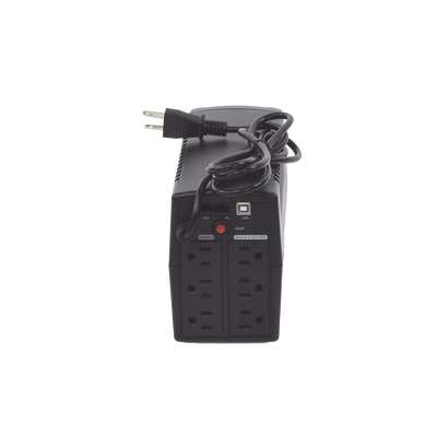 UPS de 750 VA/300 W, Topología Línea Interactiva, Entrada 120 Vca NEMA 5-15P, y 6 Salidas NEMA 5-15R, Con Regulador de Voltaje (AVR)