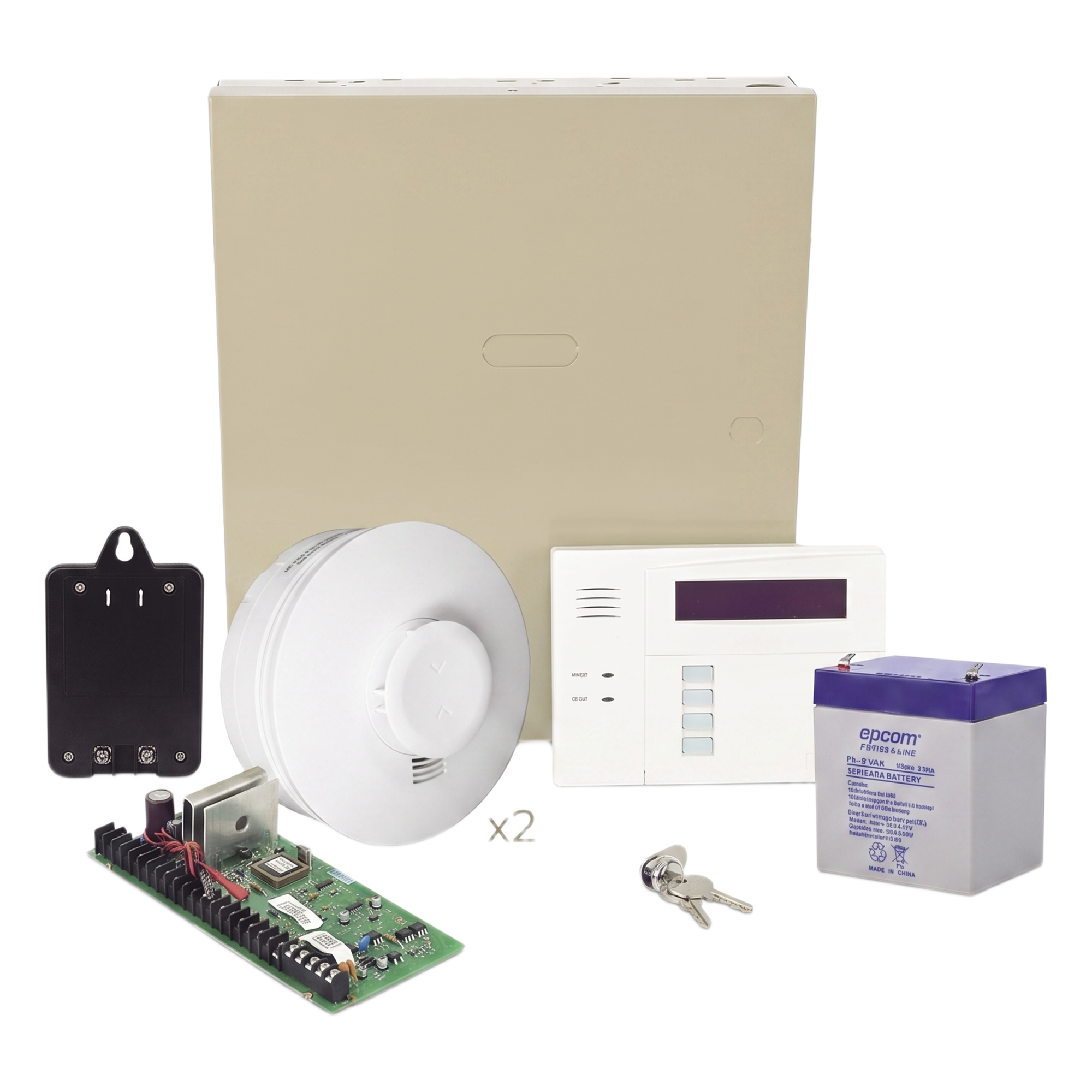 Kit de panel de intrusión de 48 zonas con 2 detectores de humo inalámbricos incluidos, 3 particiones y carga/descarga por Internet — HONEYWELL HOME RESIDEO · SKU VISTA48/SMOKEV