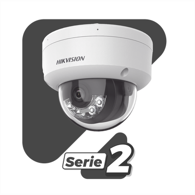 [Dual Light + 2 Micrófonos Integrados] Domo IP 2 Megapixel / Lente 2.8 mm / 30 mts Luz Blanca + 30 mts IR / ACUSENSE / Exterior IP67 / IK10 / WDR 120 dB / PoE / ONVIF / Micro SD / Metal / ACUSEEK
