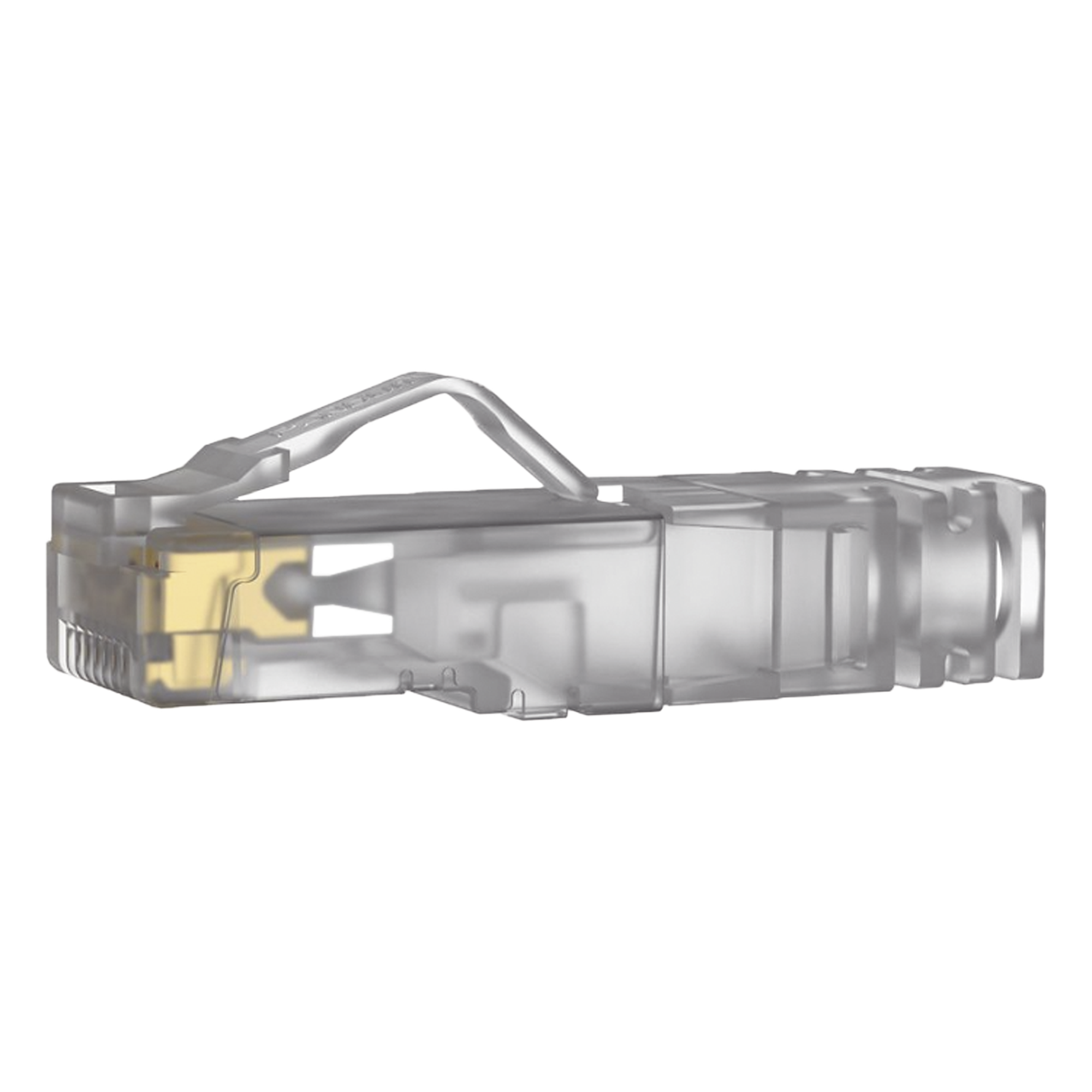 Plug RJ45 Cat6A, Para Cable UTP de Calibre 23-24 AWG, Chapado en Oro de 50 Micras, Paquete de 100 Piezas