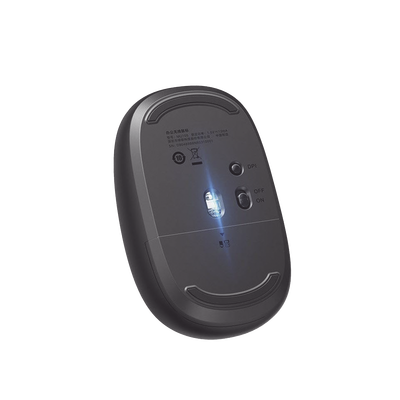 Mouse Inalámbrico 2.4G 800/1200/1600/2400 DPI | Función de 3 botones | Alcance 10m | Silencioso | Ergonómico | Anti-caída y Anti-interferencias | Batería Alcalina AA incluida | Midnight Blue.