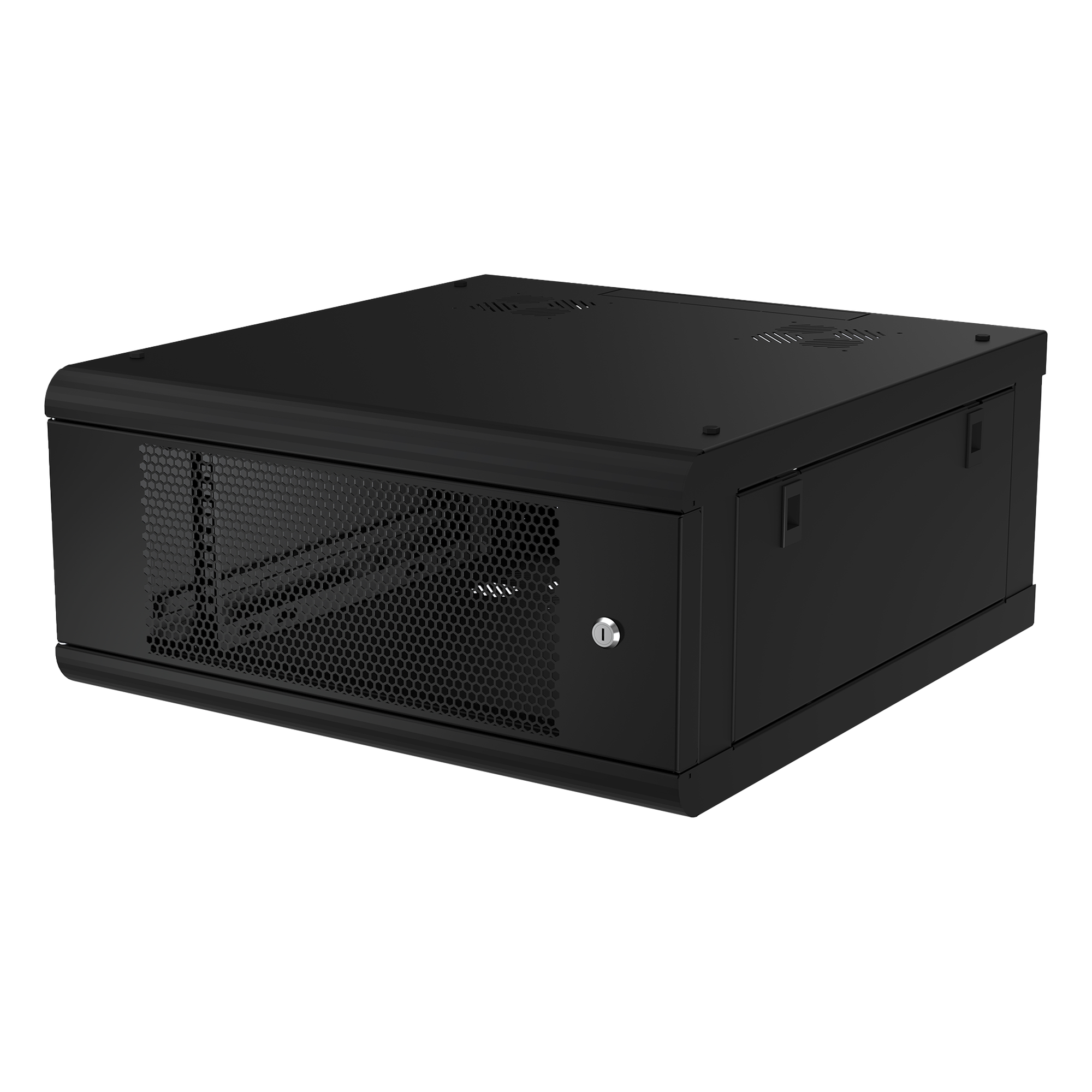 Gabinete de Pared con Puerta Perforada, 635mm de Profundidad, 4U Rack de 19 in, Acero Reforzado — LINKEDPRO · SKU SR-1904-GN2P