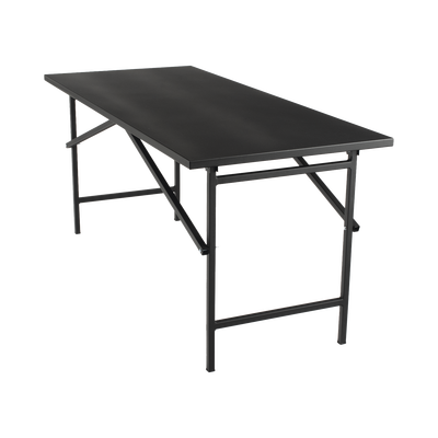 Mesa de Trabajo Plegable / Capacidad 250 kg / 130 x 80 x 92 cm / Estructura Metálica / Color Negro