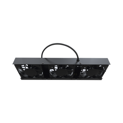 Kit de 3 Ventiladores 110 Vca (12 x 12 cm) con Clavija para Gabinete de Piso