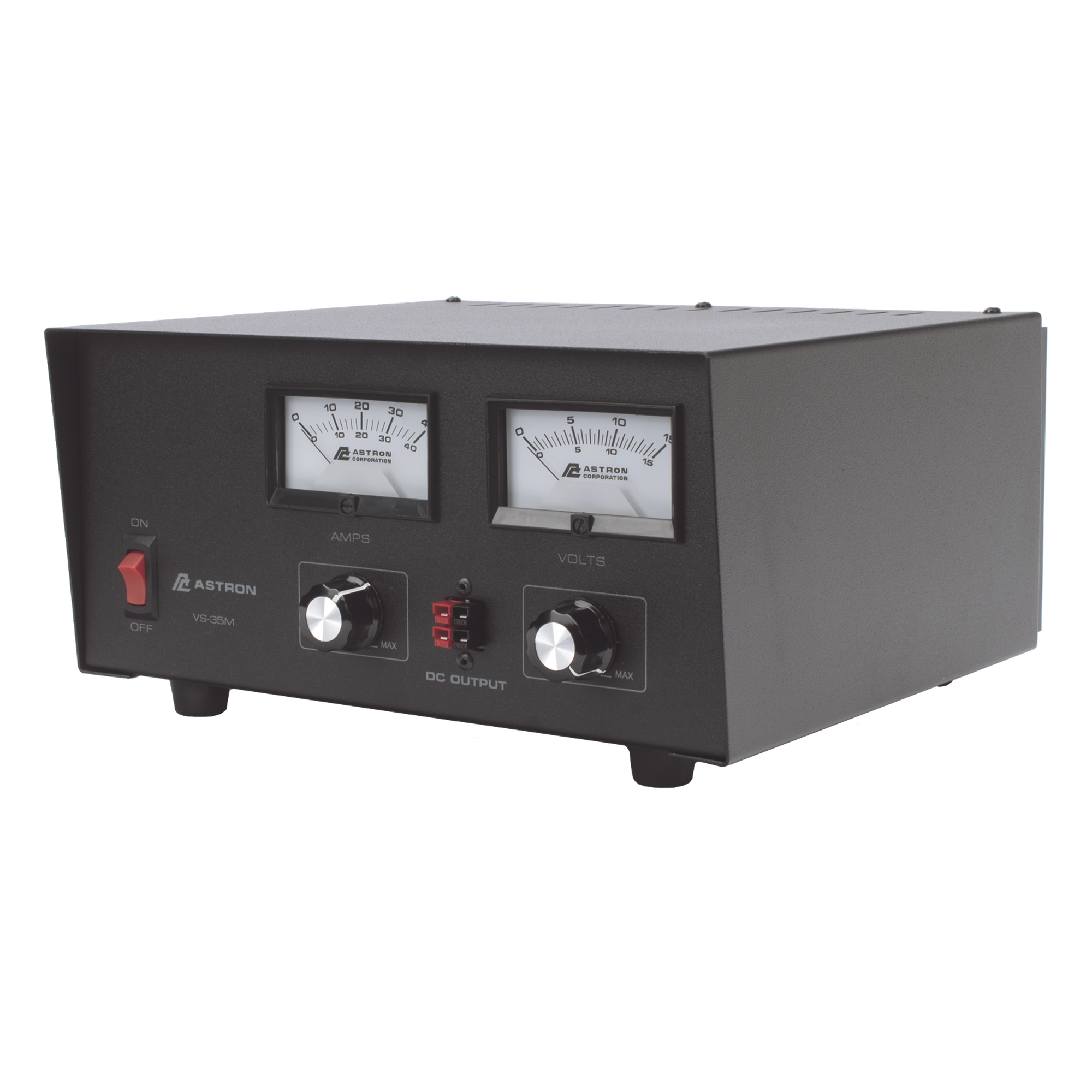 Fuente de poder 13.8Vcc, 35A, lineal, voltaje y corriente variable con medidores