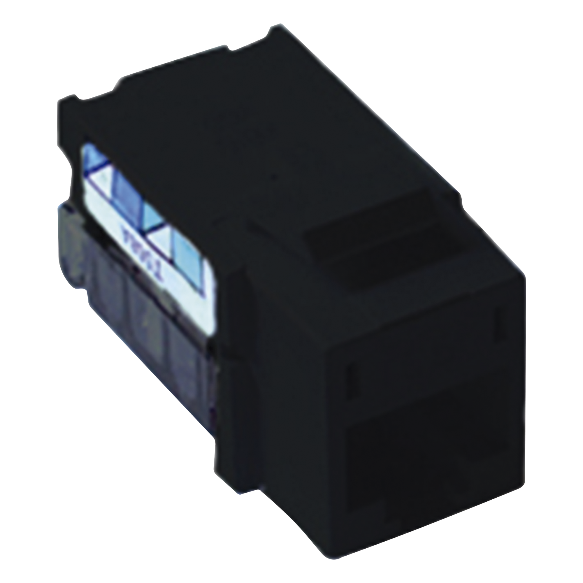 Jack RJ45 categoría 6 de 8 conductores tipo snap-in color negro para el marco de 6 puertos de la línea Claro — LUTRON ELECTRONICS · SKU CON1PC6BL