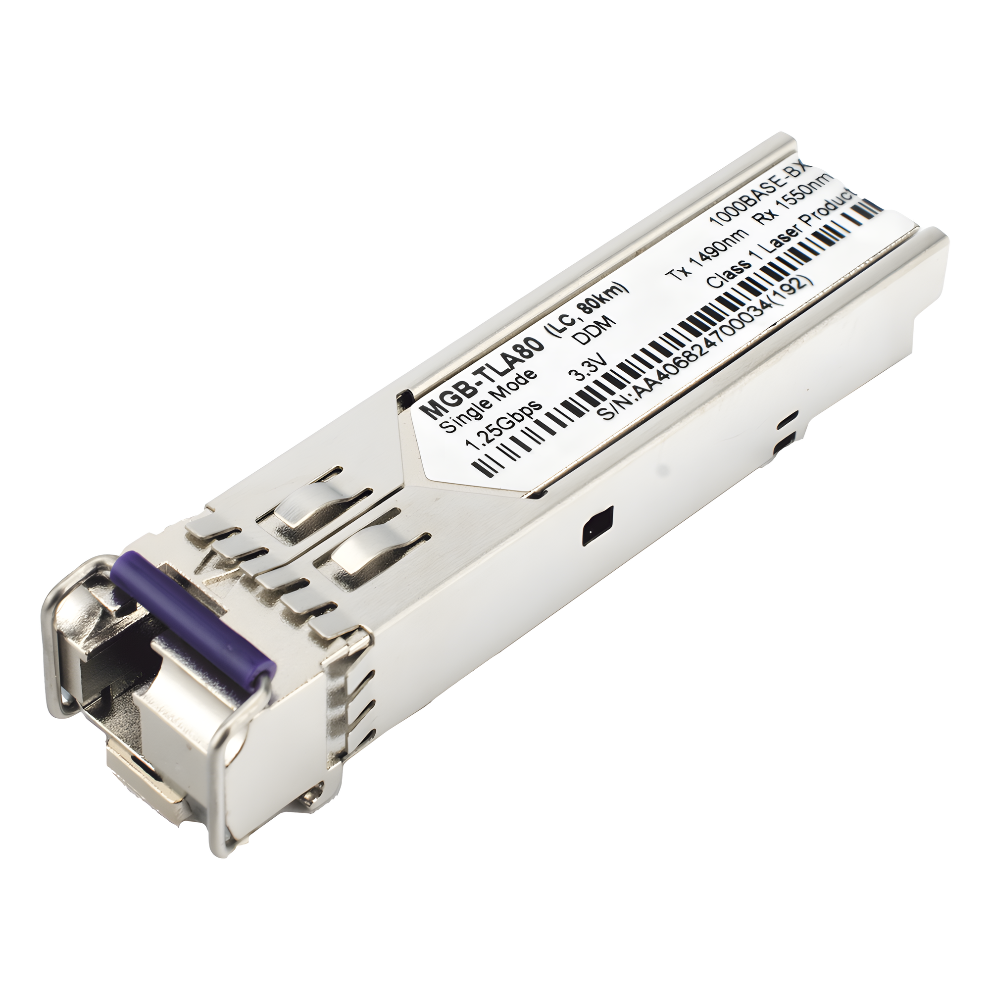 Módulo Industrial mini-GBIC SFP-Port 1000BASE-LX - 80 km (-40~85 grados C) — PLANET · SKU MGB-TLA80