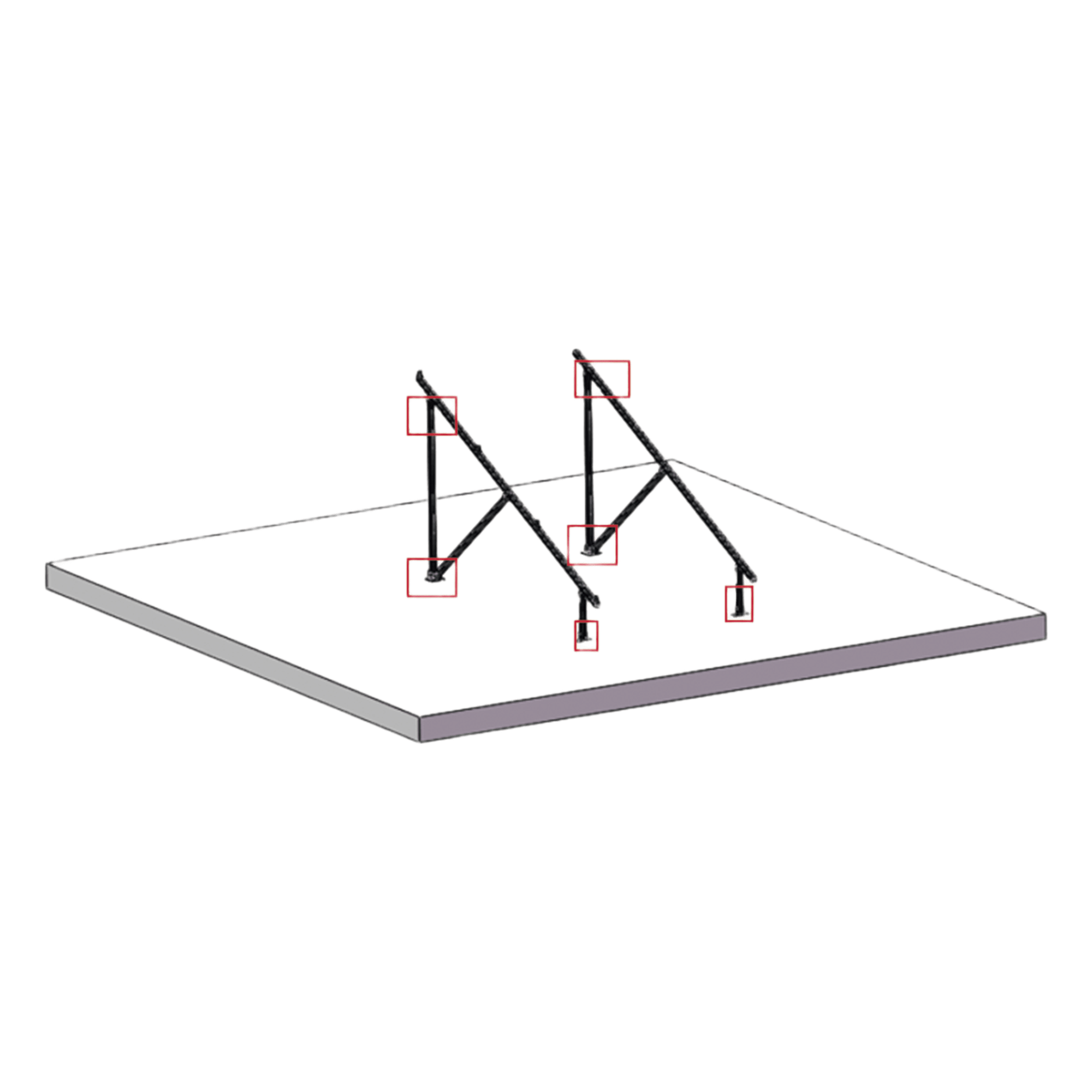 Caja de accesorios / Kit montaje / 2 pies fijos 120 mm / 12 tornillos expansores / 4 conectores tierra / 16+6 tornillos DIN912 — EPCOM POWERLINE · SKU BOXGM012X2ST