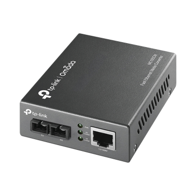 Convertidor Fibra Óptica Multimodo / 1 Puerto RJ45 10/100 Mbps / Puerto Fibra Óptica SC 100 Mbps / Hasta 2 Km / Plug and Play