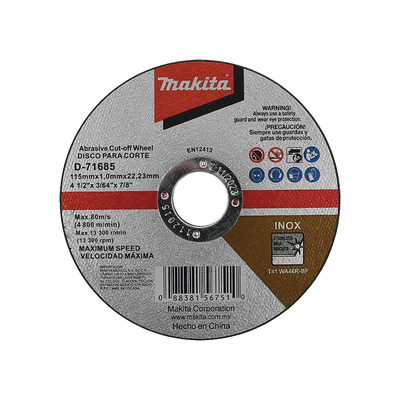 Disco 4 - 1/2"/ Inox y Acero 
