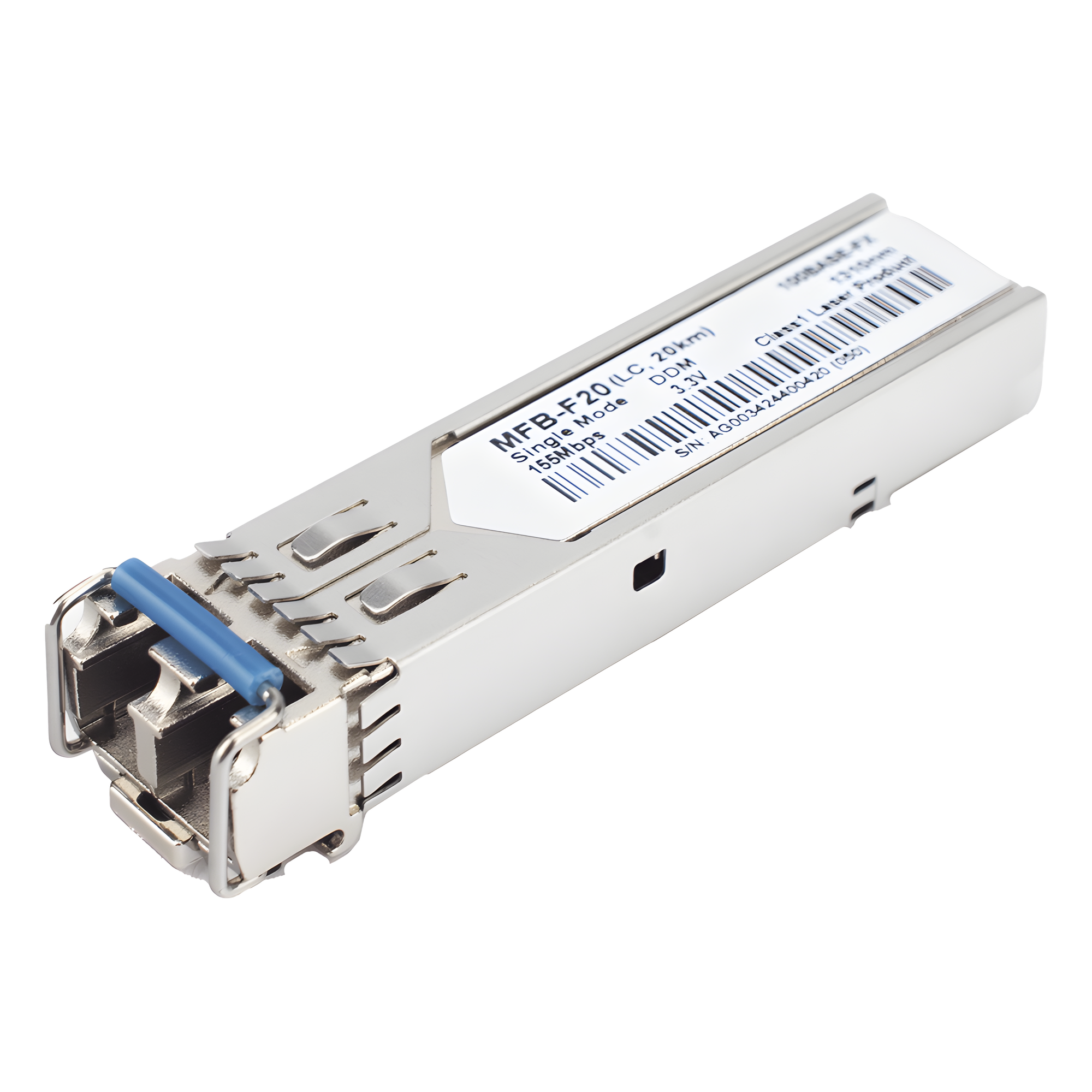 Transceptor mini-Gbic SFP 100Mbps LC 1310nm para fibra Mono Modo 20 Km — PLANET · SKU MFB-F20