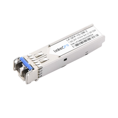 Transceptor Óptico SFP (Mini-Gbic) / Monomodo 1310 nm / 1.25 Gbps / 1000BASE / Conectores LC/UPC Dúplex / DDM / Hasta 3 km 