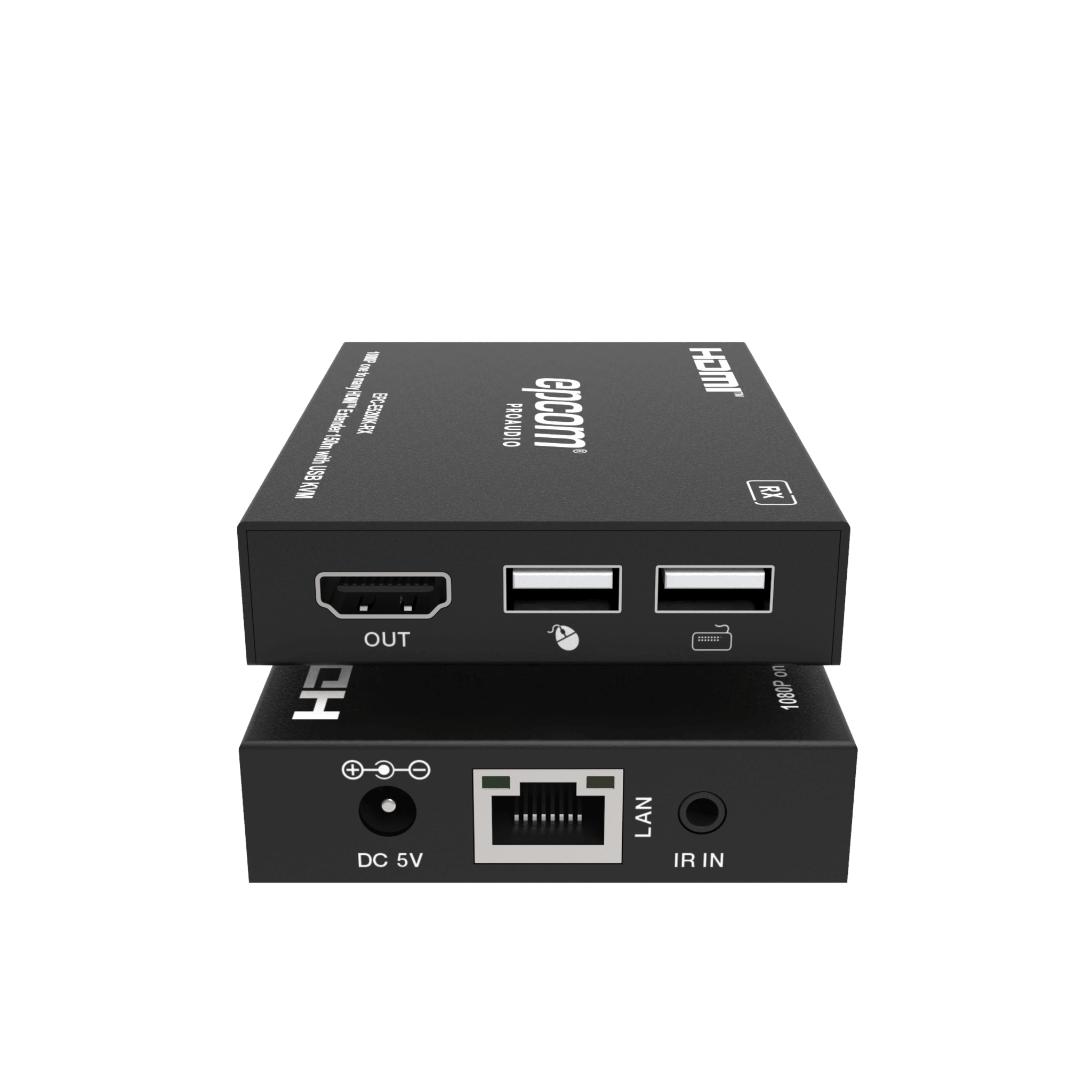 Extensor HDMI con KVM | Sobre IP | Transmisión hasta 150m | Cat5e/6 | HDCP 1.4 | 1080p | Control IR | Compatible con Switch 1G