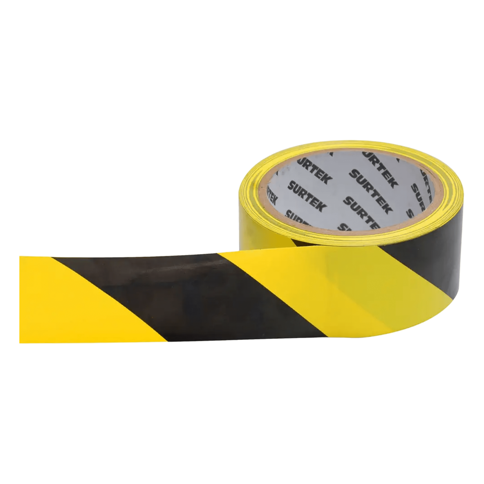 Cinta de Señalización / Adhesivo Acrílico / Espesor 0.105 mm / Colores Amarillo-Negro / Ancho 48 mm / Largo 18 m / Alta Visibilidad — SURTEK · SKU SYS-138060