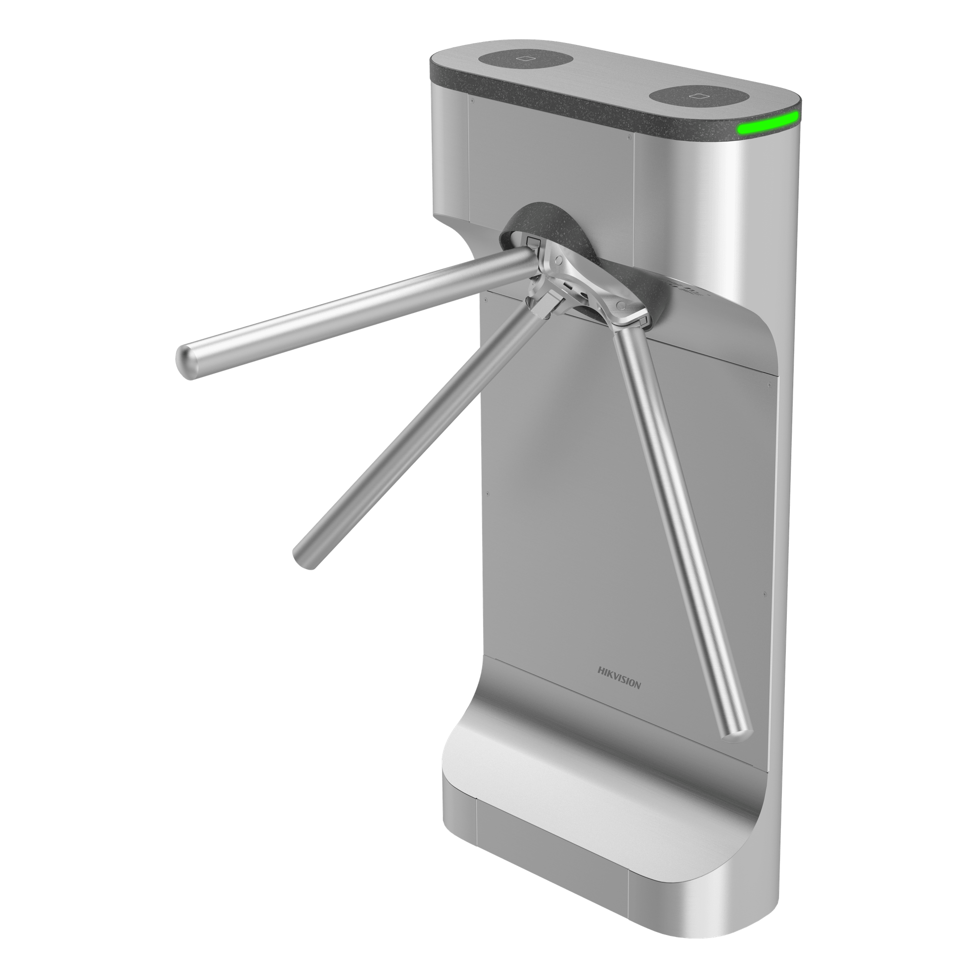 Torniquete Trípode con Diseño Slim Ultra Estético / Uso Rudo / LEDs Indicador de Entrada y Salida / Acero Inoxidable / Exterior Protegido — HIKVISION · SKU DS-K3G411CLXR