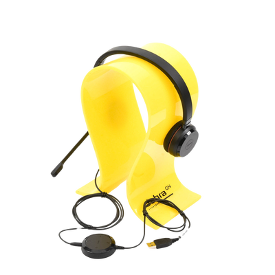 Jabra Evolve 30 Duo con conexión USB / 3.5mm, micrófono con cancelación de ruido y controlador en el cable con botones e indicadores LED (5399-829-309)