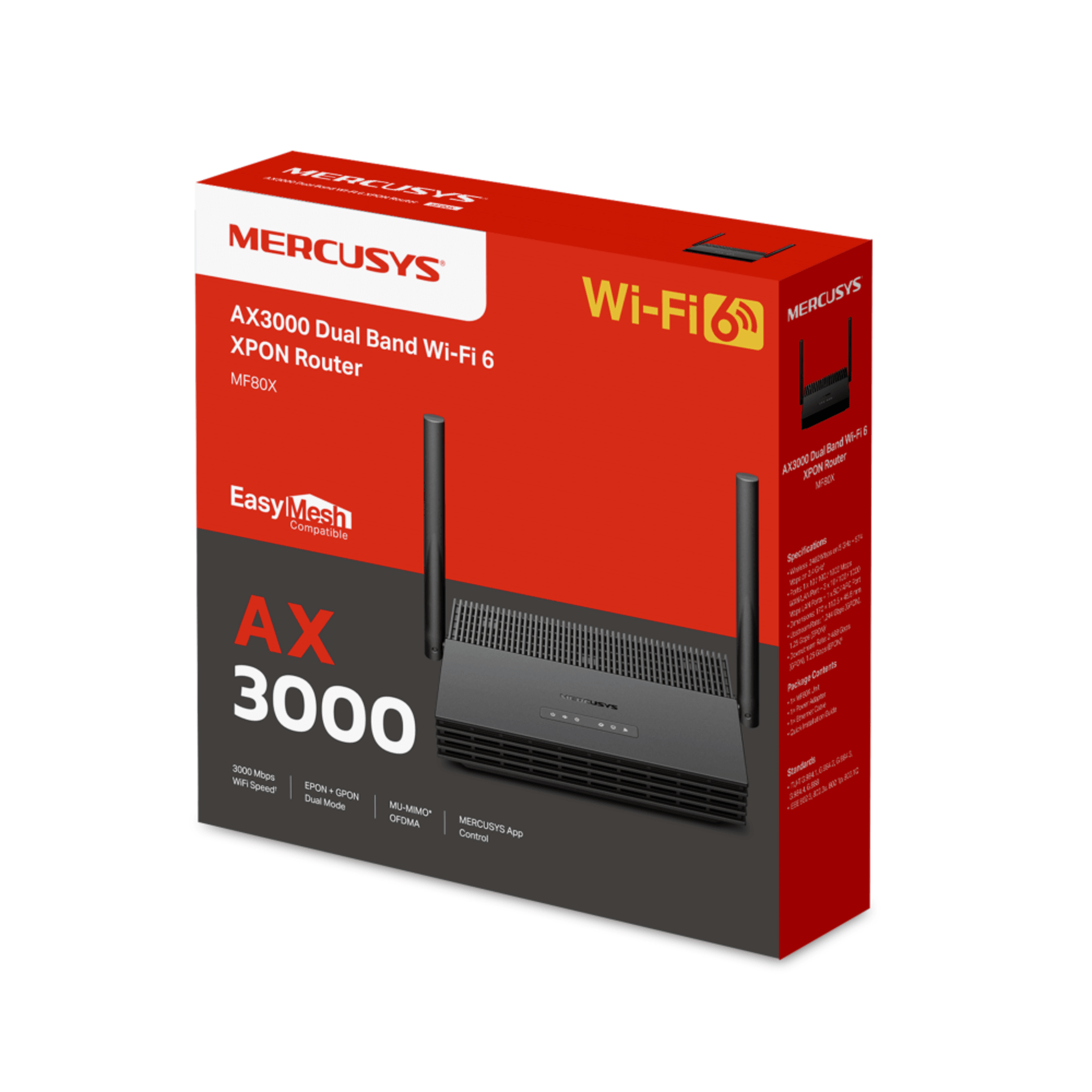 ONU/ONT - XPON Router WIFI AX 3000 / 1 Puerto PON SC/APC / 1 Puerto WAN/LAN Gigabit / 3 Puertos LAN 10/100/1000 MBPS / Soporta AgiNet Config - AgiNet ACS (herramienta de gestón remota)