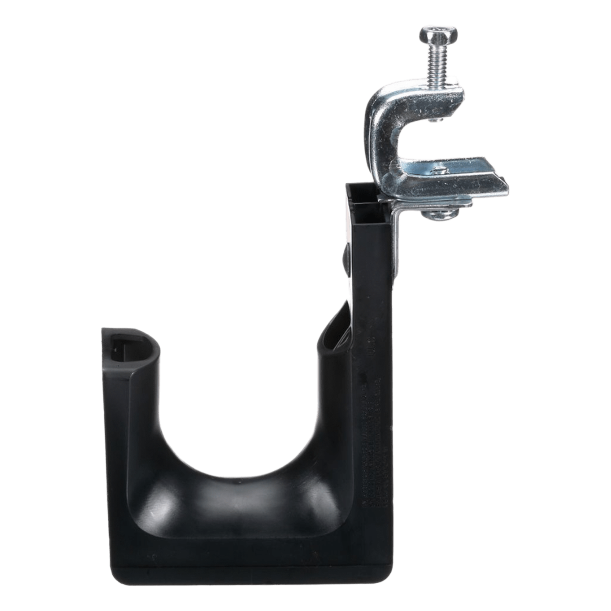 Sujetador STRONGHOLD tipo J (J-Hook), Con Abrazadera de Tornillo para Montaje, Hasta 46 Cables Cat6, Nylon 6.6, Color Negro, 1 pieza — PANDUIT · SKU JP2SBC50RB-L20