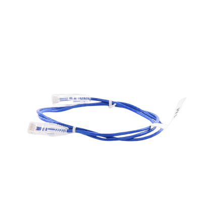 Cable de Parcheo Slim UTP Cat6 - 1 Metro (3.28 Pies), Azul, Diámetro Reducido (28 AWG)