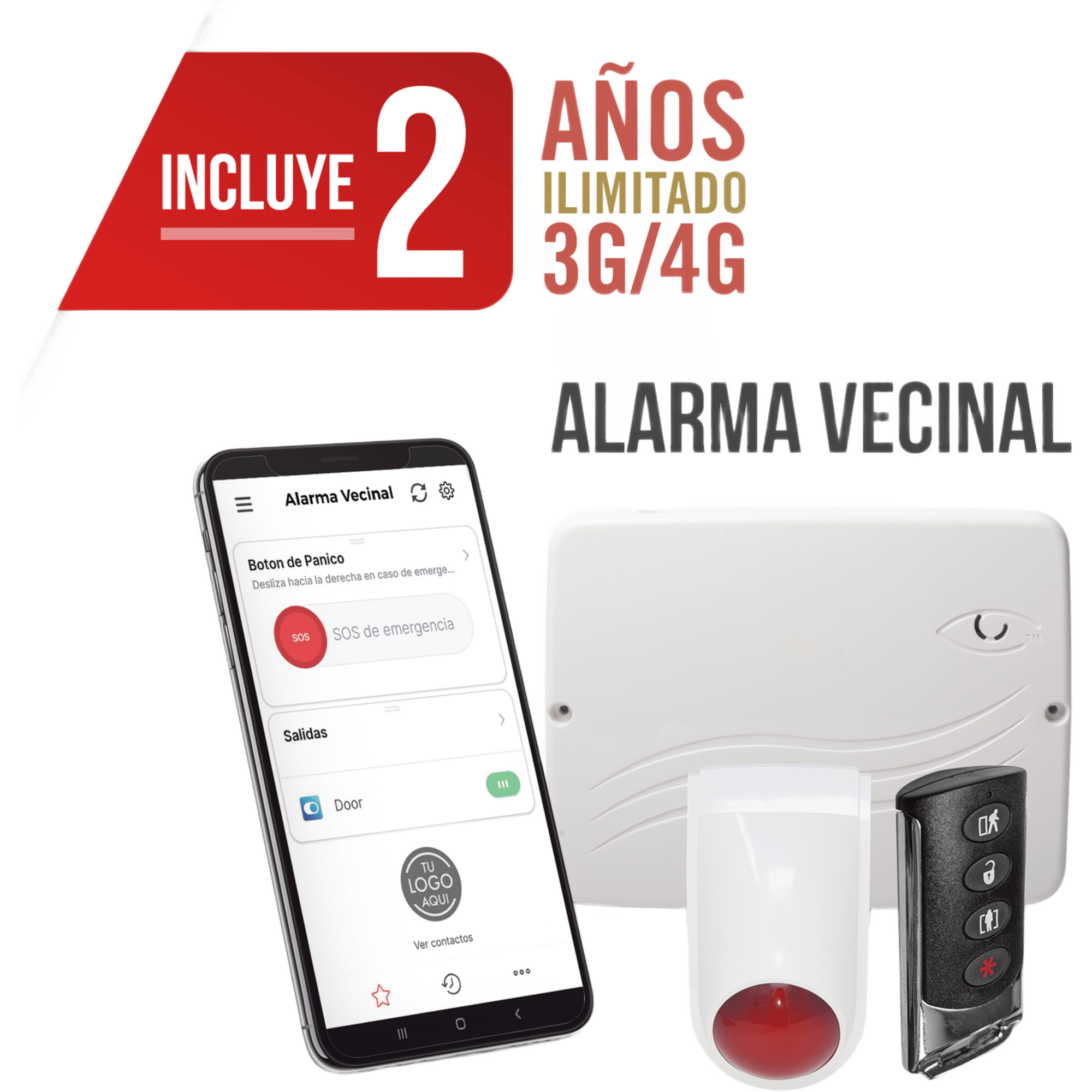 KIT ALARMA VECINAL Con Funcion Programación 100% vía WEB