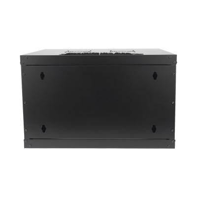 Gabinete de Pared PRECISION 19 in 6UR (455mm) - Puerta Perforada Incluye: 2 Ventiladores y Panel Cepillo