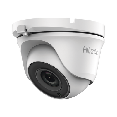 Turret TURBOHD 1 Megapixel (720p) / Lente 2.8 mm / 20 mts IR EXIR / 4 Tecnologías (TVI / AHD / CVI / CVBS) / IP66 — HiLook by HIKVISION · SKU THC-T110-M