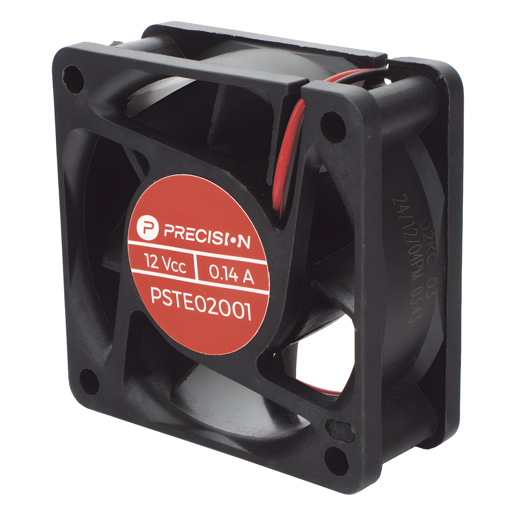 Ventilador Axial Anticondensante / 12 Vcc / 60x60x25 mm / 25.0 CFM / 4500 RPM / 1.6 W — PRECISION · SKU PST-E02-001