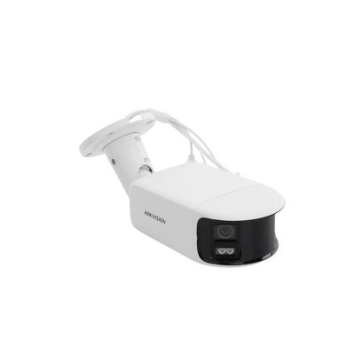 [FlexVu] [PROTECCIÓN ACTIVA] Bala IP Panorámica 8 Megapixel (4K) / 2 Lentes 4 mm (180°) / Imagen a Color 24/7 (ColorVu) / PoE / WDR 130° / IP67 / ACUSENSE / Luz Estroboscópica y Alarma Audible / 40 mts Luz Blanca / Micro SD