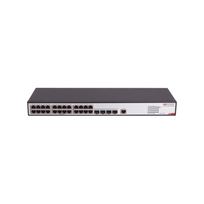Switch Gigabit / Administrable / 24 Puertos RJ45 GE / 4 Puertos SFP 10G / Soporta IGMP — HIKVISION · SKU DS-3E2728-HI-24T4X