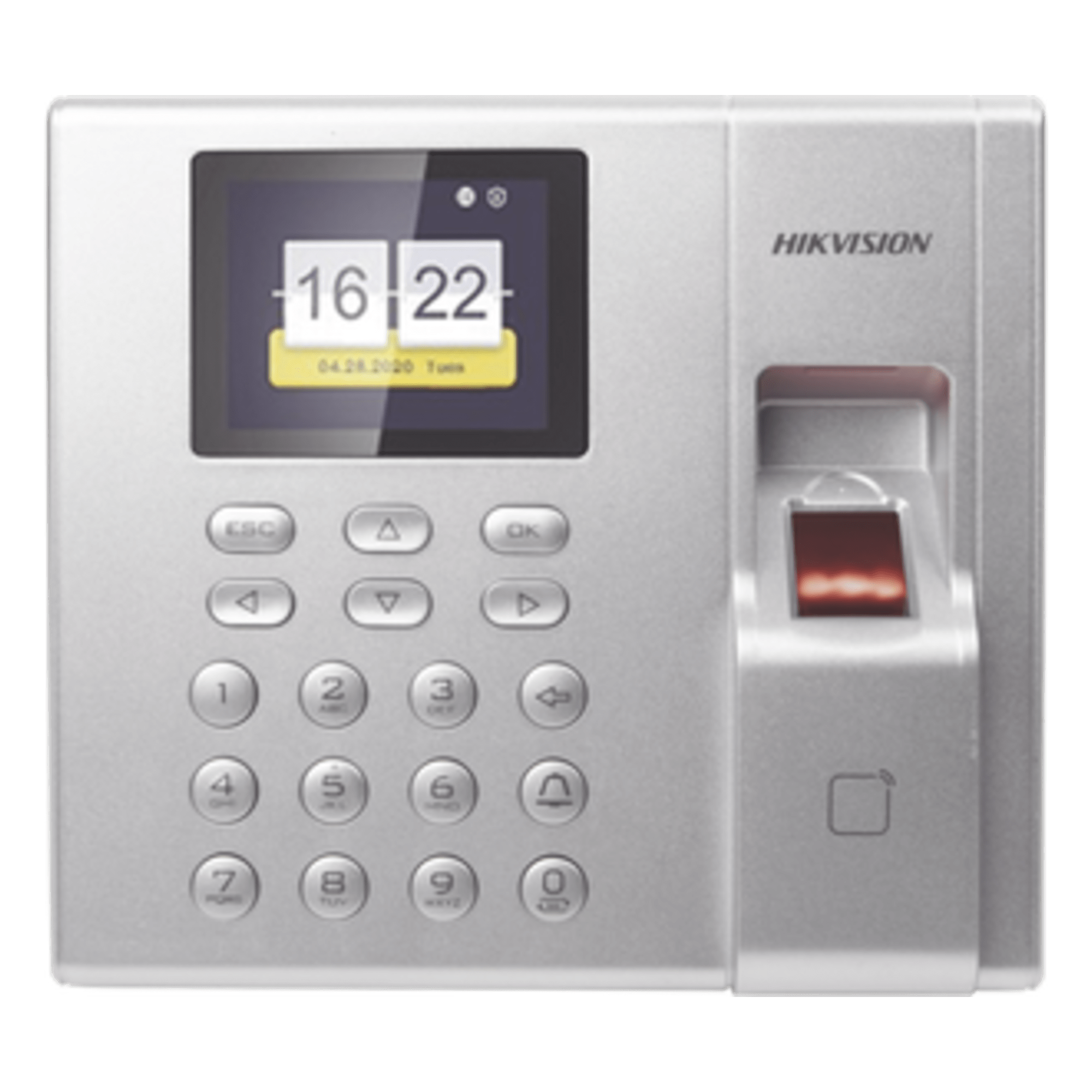 Terminal de Control de Acceso y Asistencia / Huella y Tarjetas EM / 1,000 Usuarios / Hik-Connect P2P / Pantalla LCD 2.4" / iVMS-4200 — HIKVISION · SKU DS-K1T8003EF