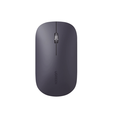 Mouse inalámbrico 2.4 GHz | Ultra Delgado y Silencioso | DPI 1000/1600/2000/4000 (Ajustable) | Alcance 10m | Scroll de Aluminio | Adaptable a diferentes superficies | Diseño suave al tacto | Contiene Receptor USB | Color Negro.