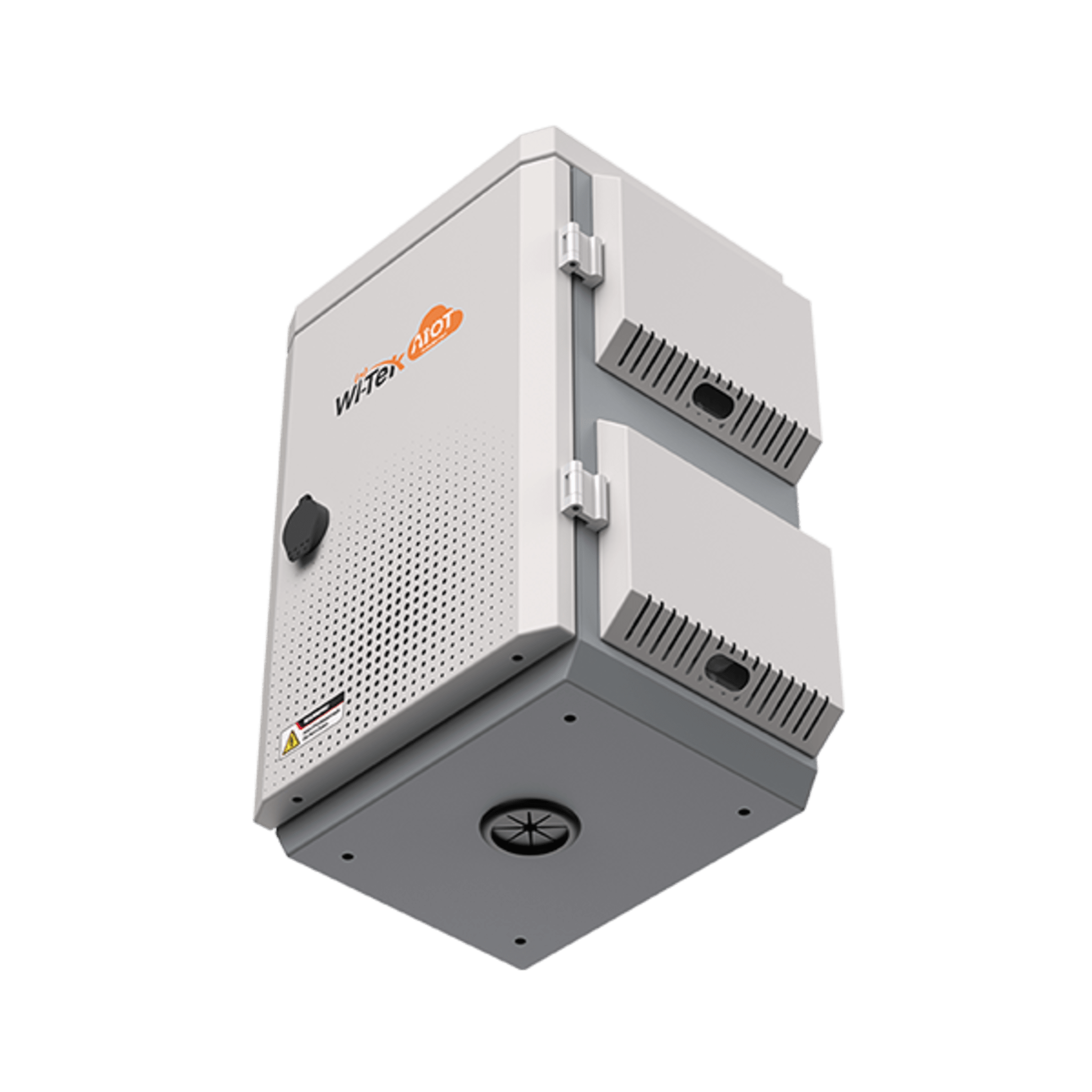 Gabinete de Acero Ventilado para Exterior 180 x 340 x 160 mm con Rieles DIN y 4 Placas Laterales para Montaje de Equipos por Fuera