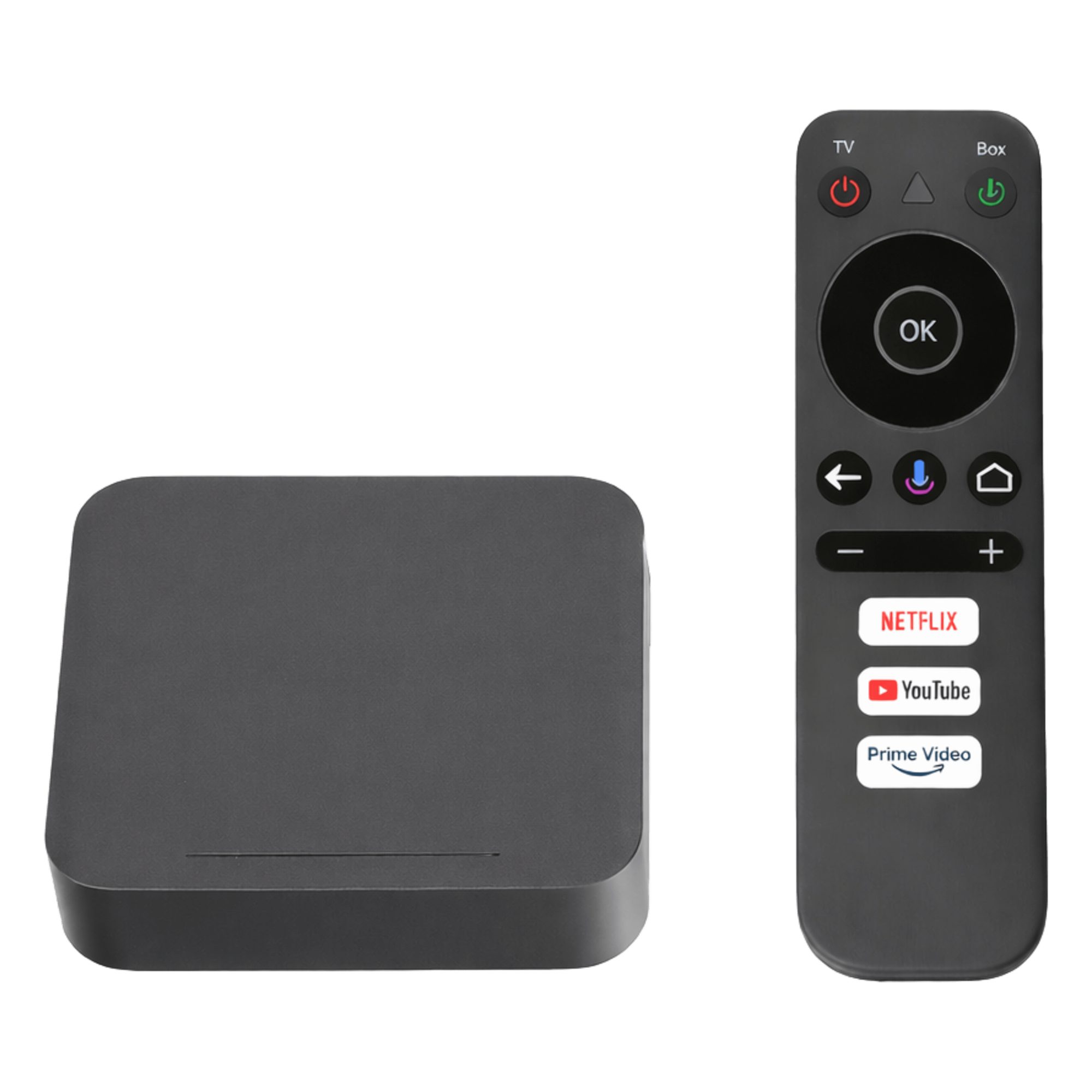 STB 4K Android con Google TV / Alto Rendimiento / Conexión Wi-Fi y por Cable / Control Remoto Bluetooth / Salida HDMI / APP Hik Connect Pre-instalada / Software de Gestion para ISPs/ Para modo desarrollador leer la nota en la descripcion — LINKEDPRO · SKU LP1TVBOX