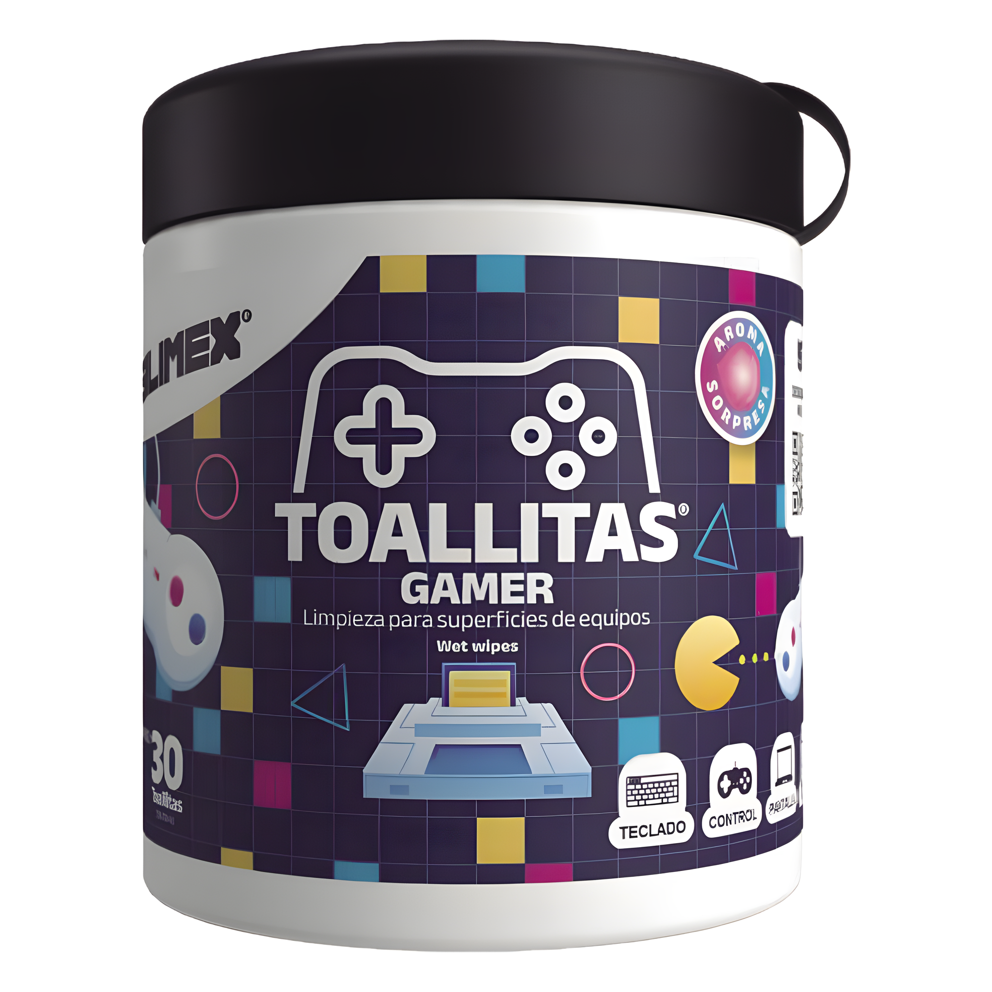 Toallitas Gamers, Excelente Opción Para Gamers Que Buscan Mantener Sus Consolas y Accesorios en Perfecto Estado, Libres de Suciedad y Protegidos Contra Bacterias — SILIMEX · SKU TOALLITAS-GAMER