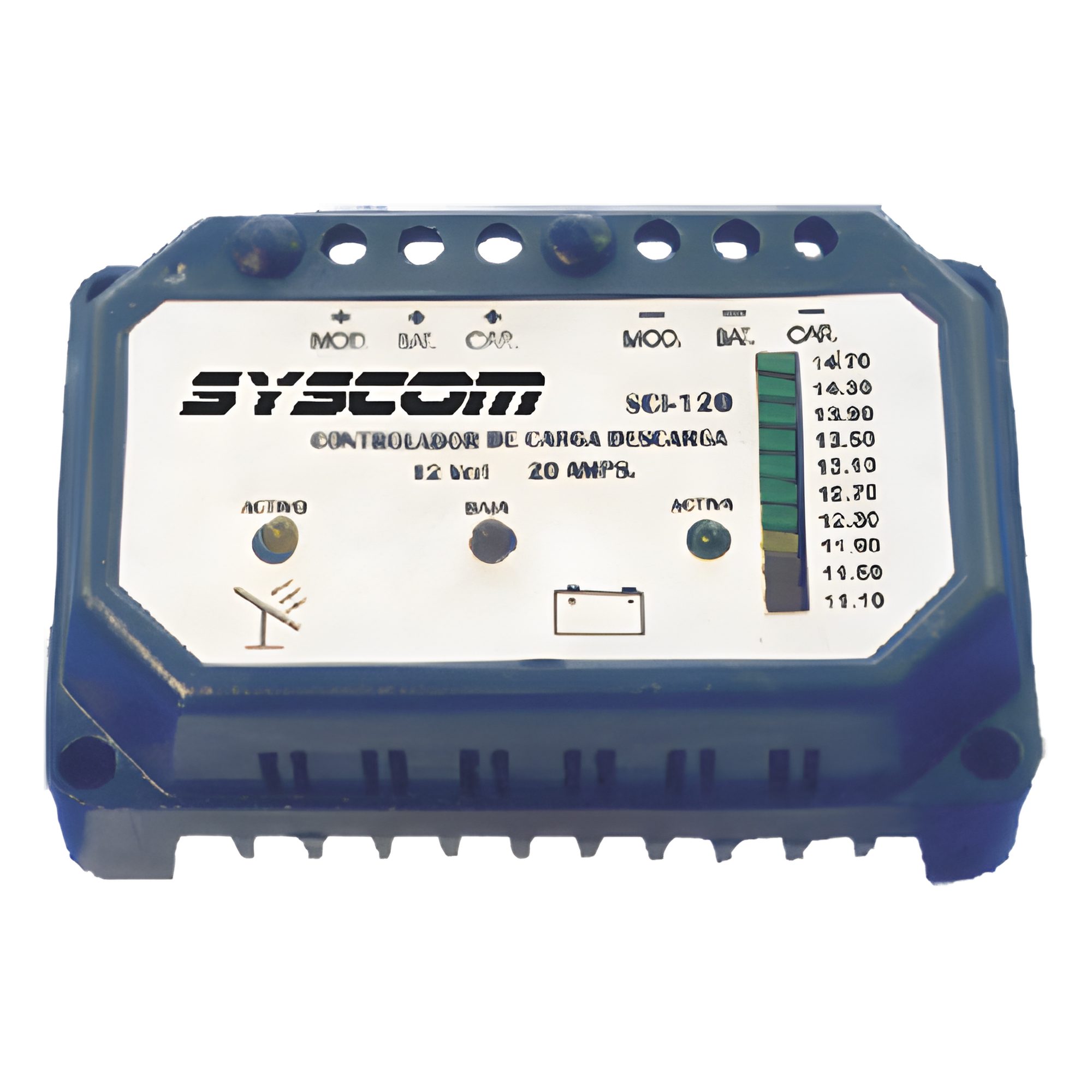 Controlador de Carga y Descarga para Sistemas Solares 20 A, 24 Vcc.