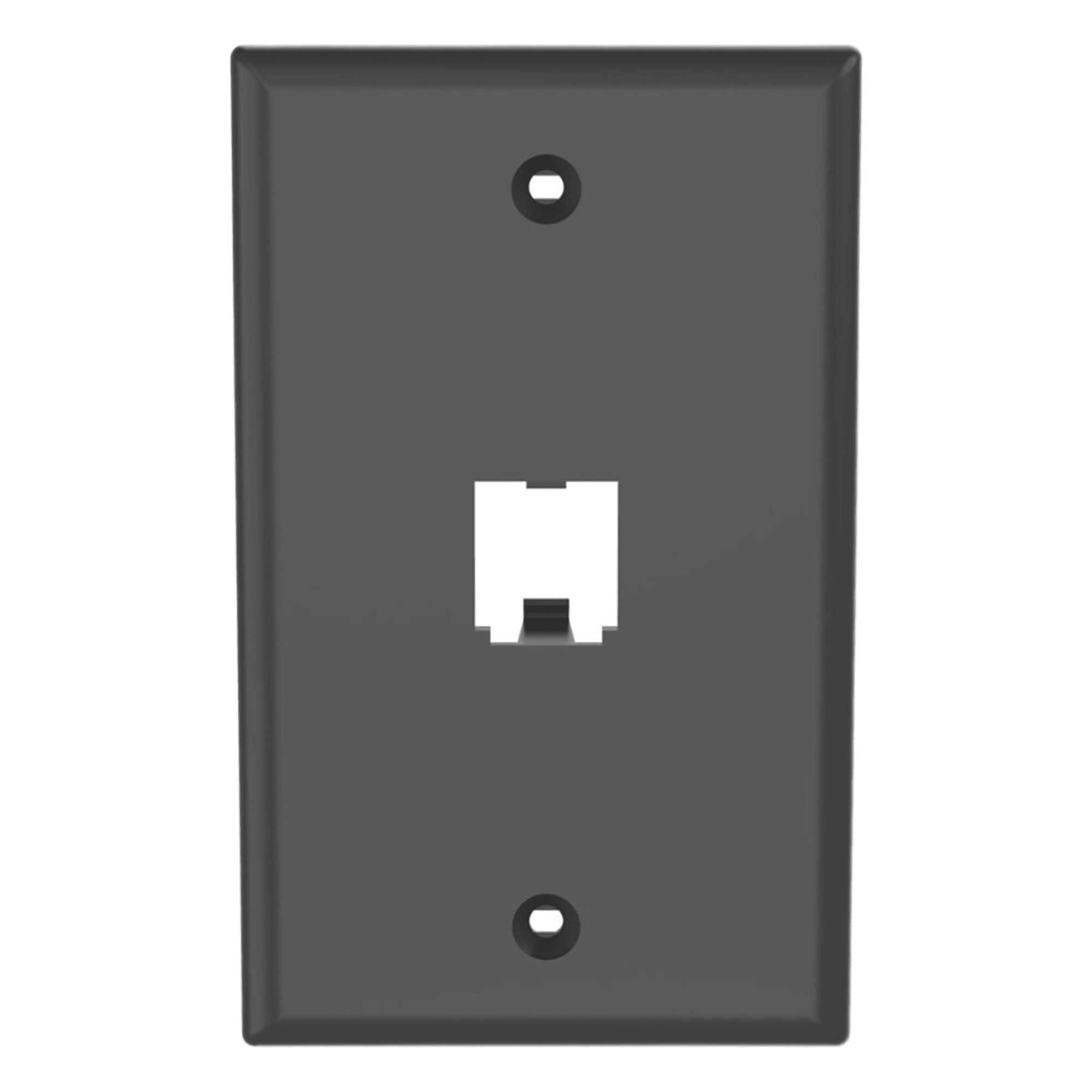 Placa de Pared Vertical Clásica, Salida Para 1 Puerto Mini-Com, Color Negro — PANDUIT · SKU CFP1BL