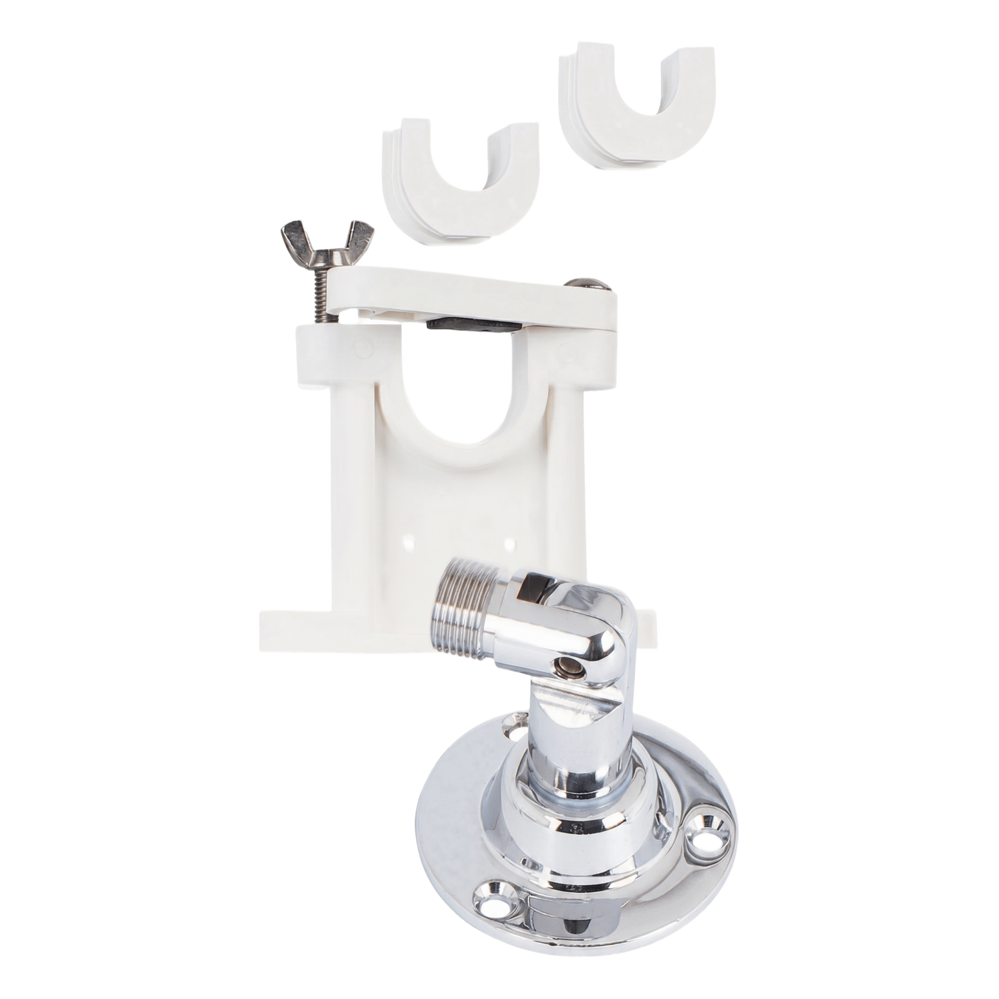 Kit de Montaje con Soporte Giratorio Ajustable / Para Antenas de 1" ó 1-1/2" de Diámetro / Rosca Estándar 1" x 14 Hilos. — SHAKESPEARE · SKU 410-R